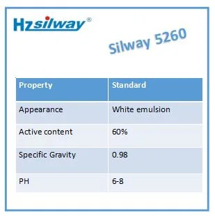 60% Siloxane Emulsion Silway 5260 Polishes Agent for Car Pdms Emulsion