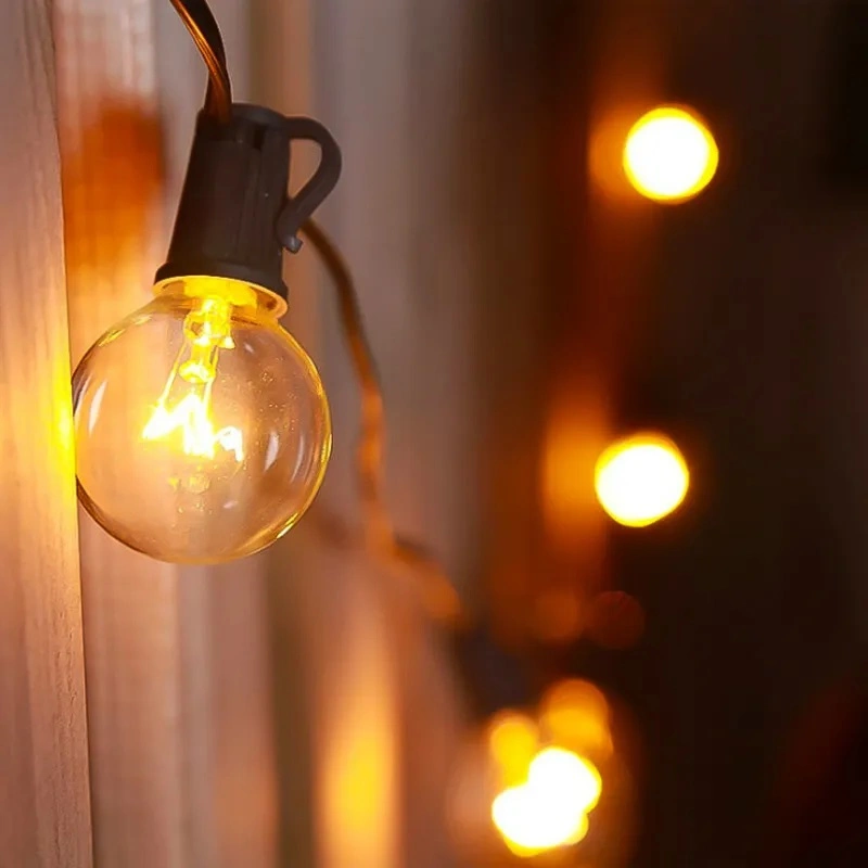 Hot sell Outdoor impermeáveis Natal G40 lâmpadas String Lights Home Decoração Jardim outros iluminação de férias