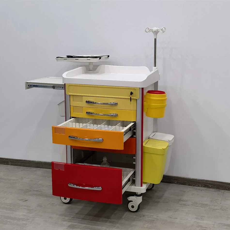 New Italy Design Krankenhaus Möbel ABS Notwagen Trolley Medical Preise Medizinprodukt Krankenhaus-Ausrüstung Medizinischer Lieferant