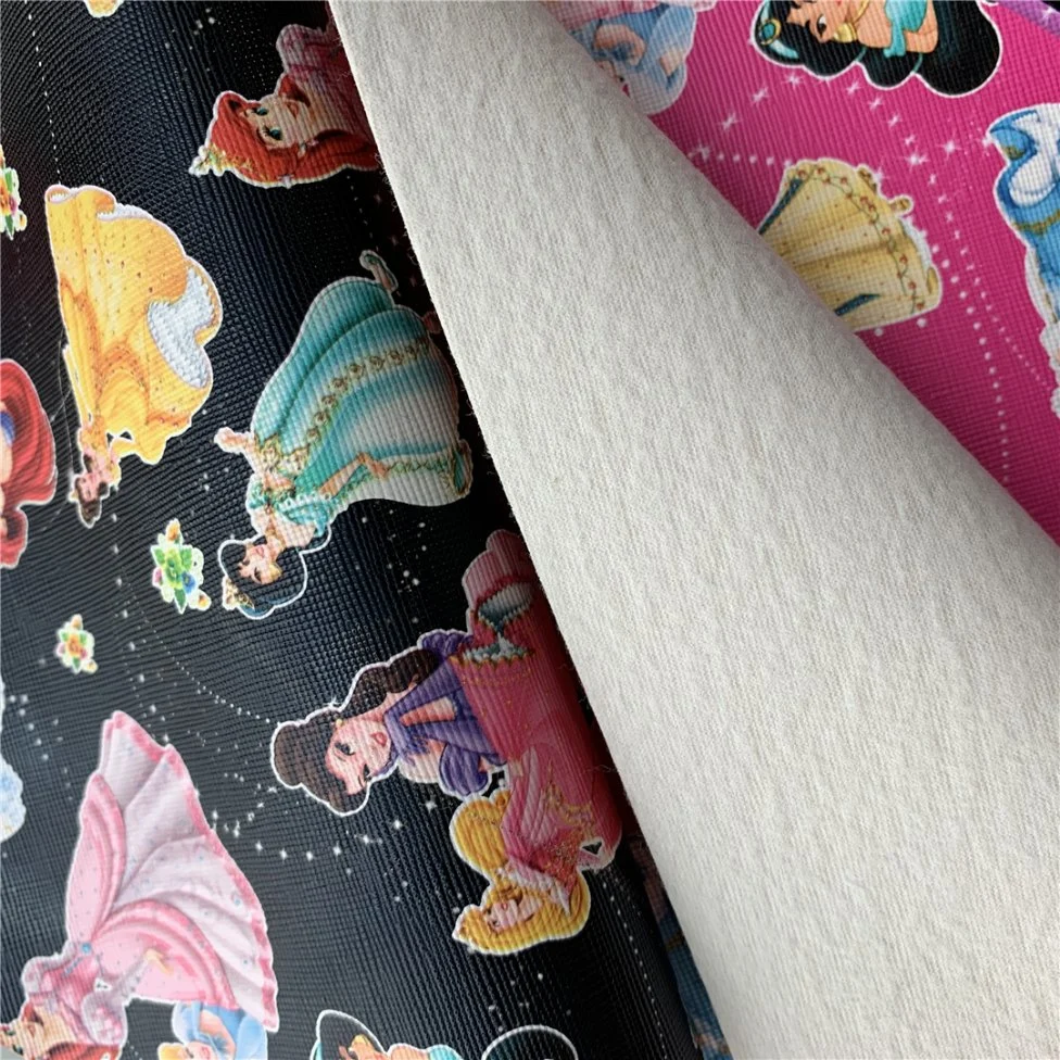 Cartoon Design Multi Color PVC Transfer Film Faux Leather