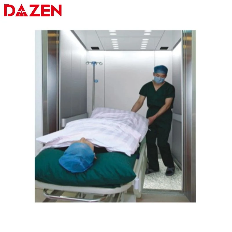 High Grade Factory Price 800kg 4.0m/S Hospital Bed Elevator Vvvf Controller Machine Room Less Lift