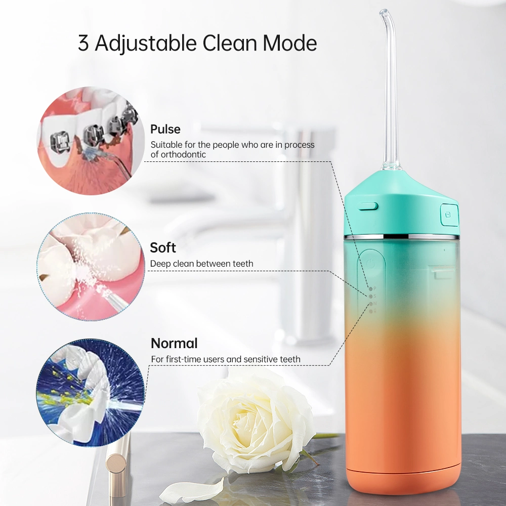 Portable 3 Modes Rechargeable Cordless Dental Irrigator Water Jet Oral Tooth Cleaner Water Flosser