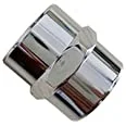 Naiture Brass 1/2" IPS Female Threaded Pipe Fitting Coupling, Chrome Finish