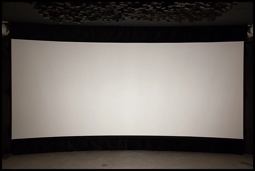 Cine curvo fijo alcance proyector pantalla en formato 16: 9