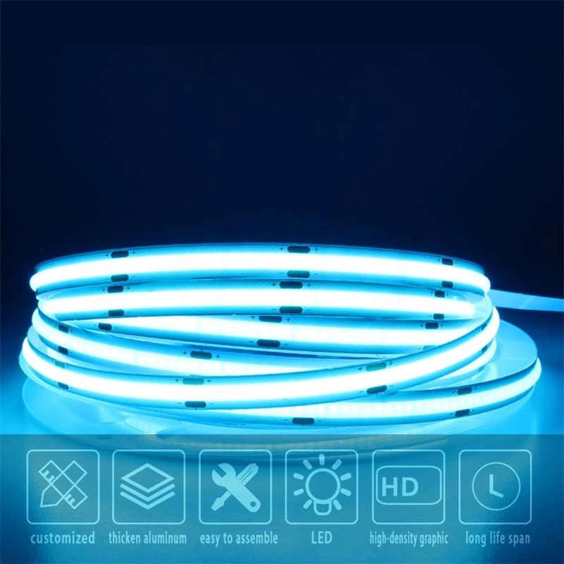 Slim flexible resistente al agua de alta densidad para Lightstrip COB tira de LED RGB