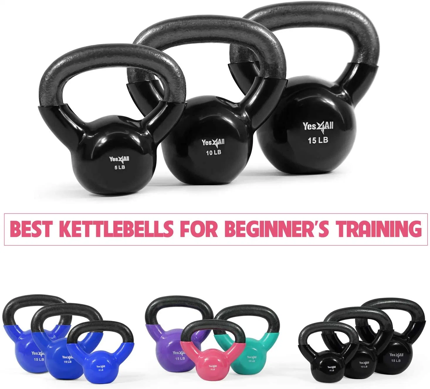 Bunte Lagerung Hochwertige Bank 25 Pund Swing Kettlebell