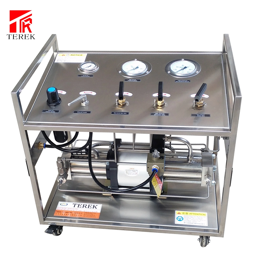 Terek Single Action Air Driven Gas Booster System with Valves, Gauges and Pressure Regulators