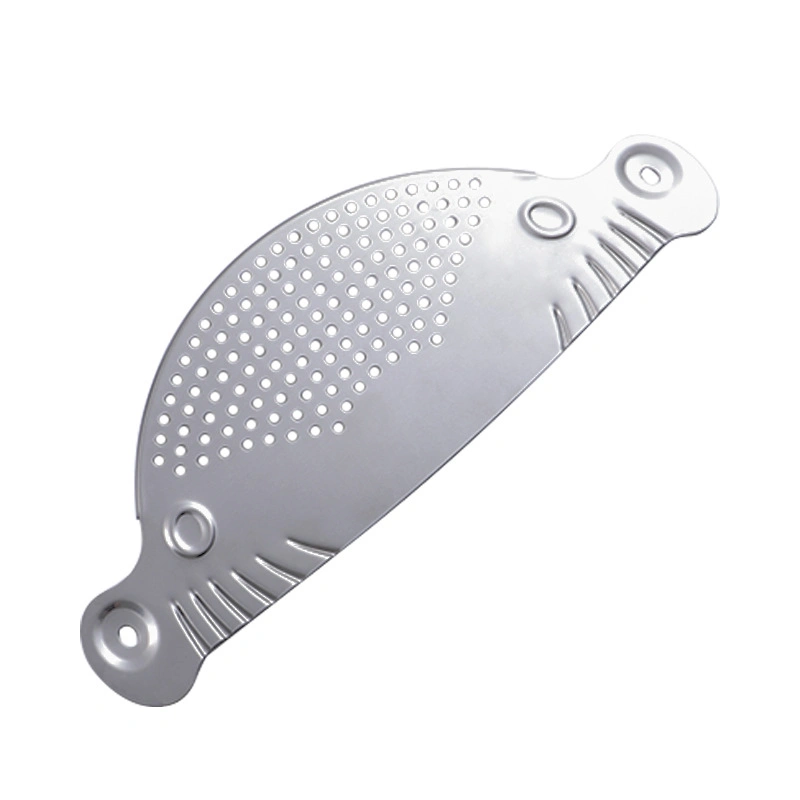 Pot Strainers Stainless Steel Vegetable Fruits Pasta Strainer with Recessed Grips Water Filter Trap Wash Retainer Tool Bl15839