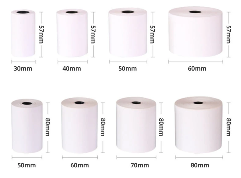 2 1/4 X 50 Thermal Paper 57 X 40 POS Machine Paper Cash Register Roll Printing Receipt Paper