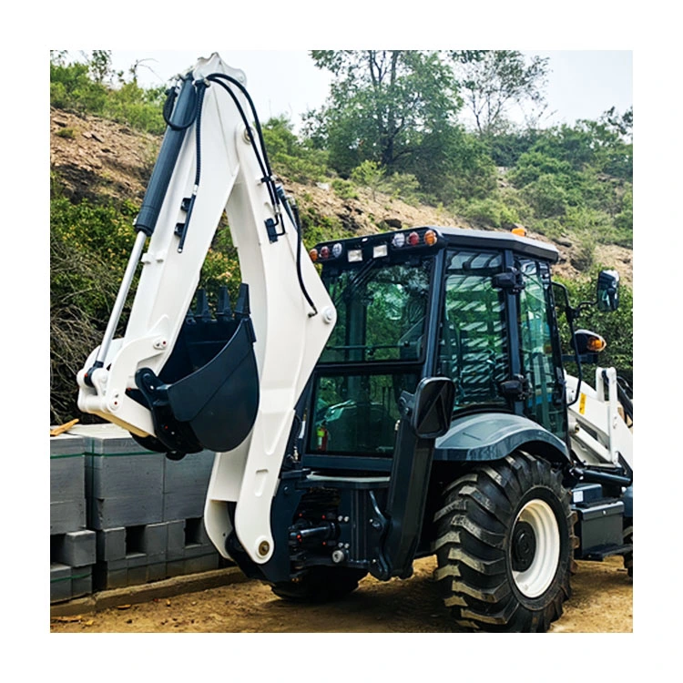 4WD Backhoe Loader Diesel Loading Machine Loader-Excavator for Russia