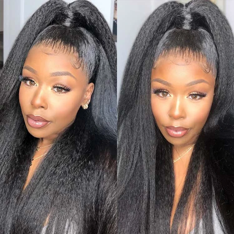 Straight Wig Frontal Lace Wigs Human Hair Full Lace Kinky Straight Wig