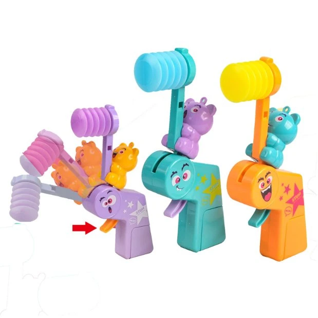 OEM&ODM Promotional Plastic Cartoon Candy Toys Hammer Children's Day Gift Kids Mini Holds Sugar Hammer Toys