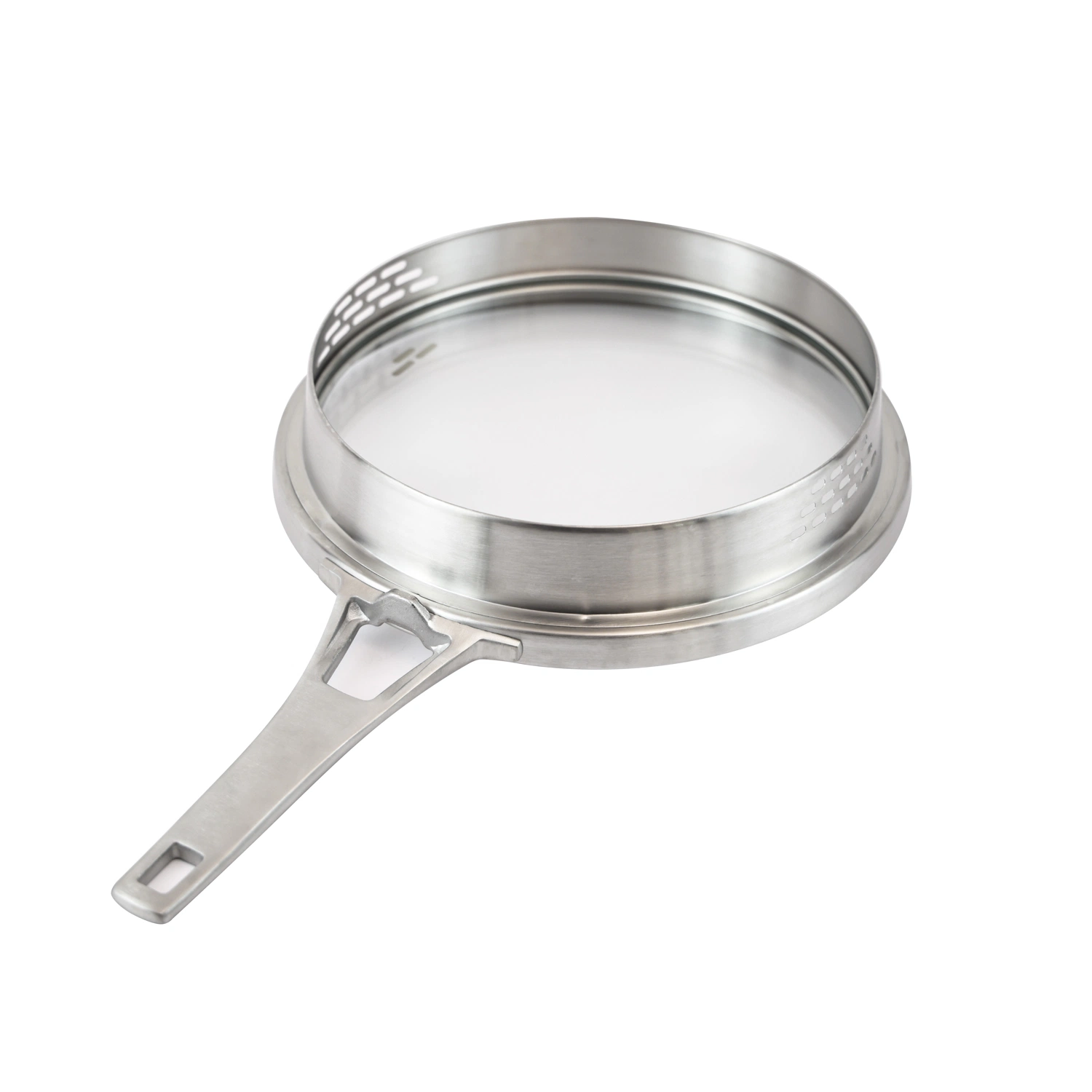 Tempered Glass Lid with Handle for Kitchen Utensils with Stainless Steel Rim