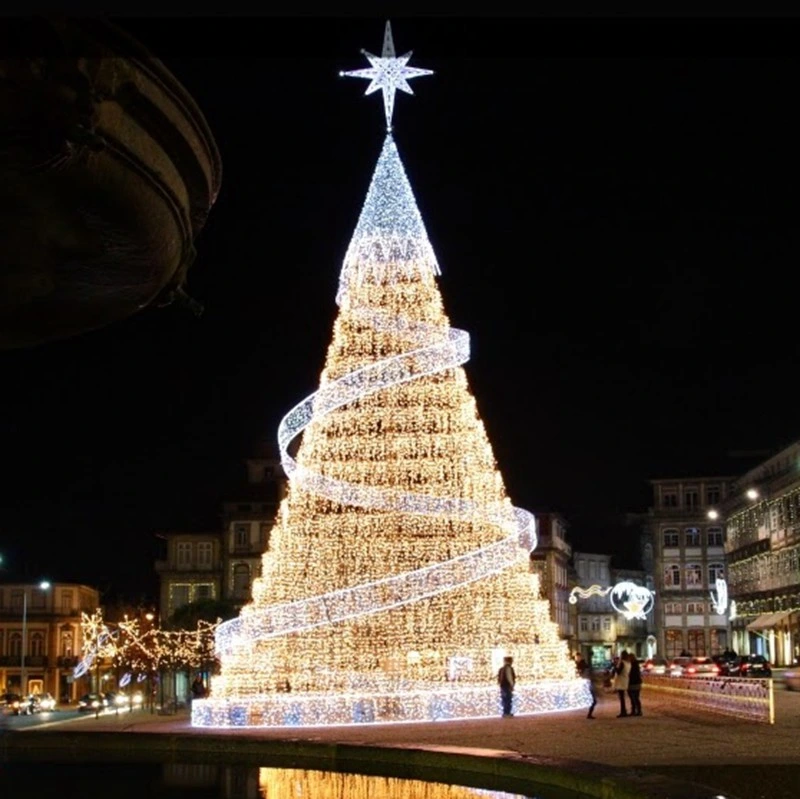 Outdoor Exterior 15m Giant Christmas Tree with LED Pixel Light for Christmas Decoration