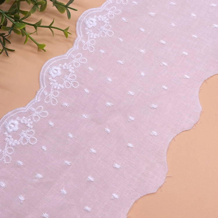 Lovely Cotton Lace Trim for Lace Wedding Dress Patterns, Water Soluble Lace