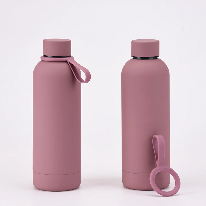 Stainless Steel Vacuum Insulated Small Mouth Training Water Bottle with Silicone Rope