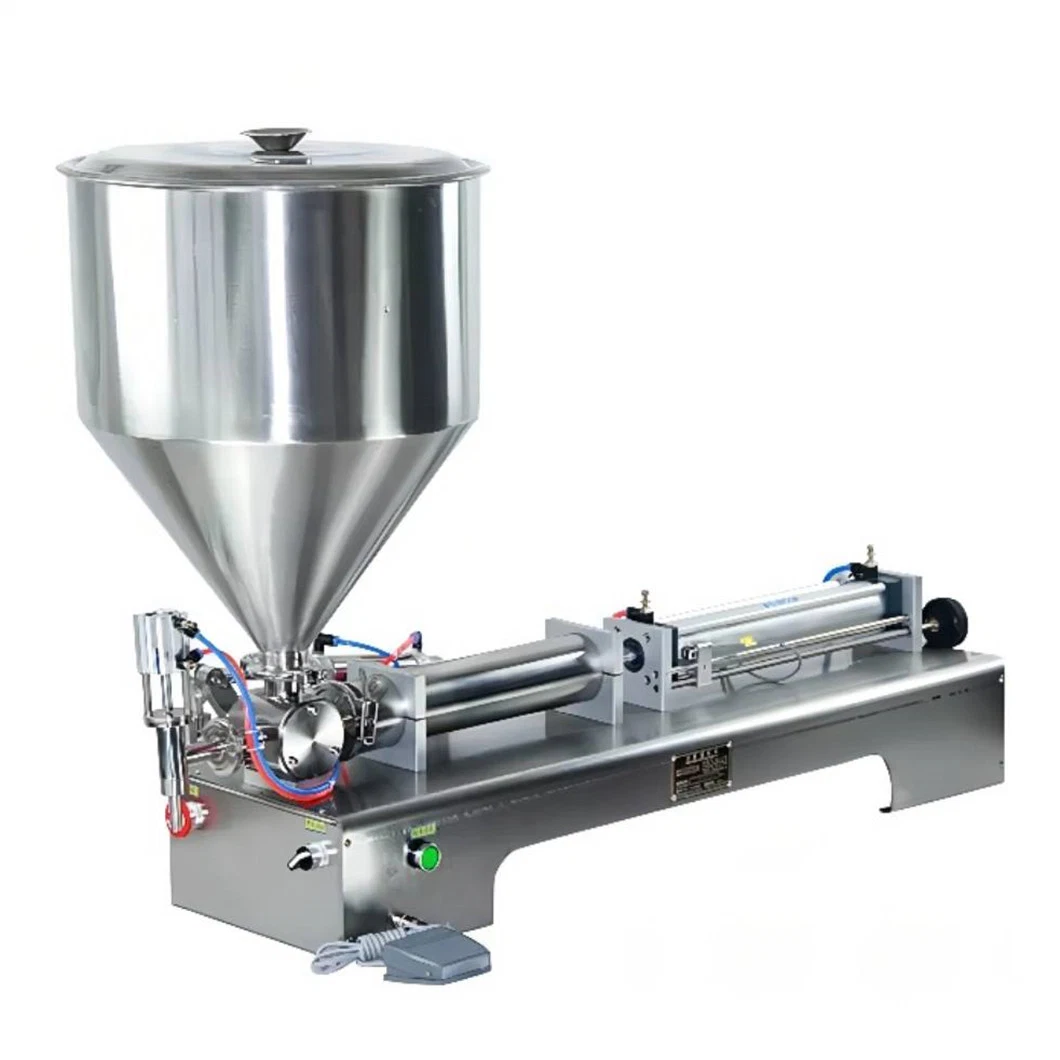 G1wgd with Heat and Pressure Semi-Auto Pneumatic Paste Filling Machine for Thick Honey Edible Oil Sauce Shampoo