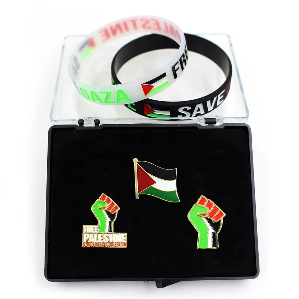 Factory Custom Save Gaza Free Shape Round Logo Soft Hard Enamel Badge Country Flag Lapel Pin Palestinian Decorations Souvenirs Palestine Pin