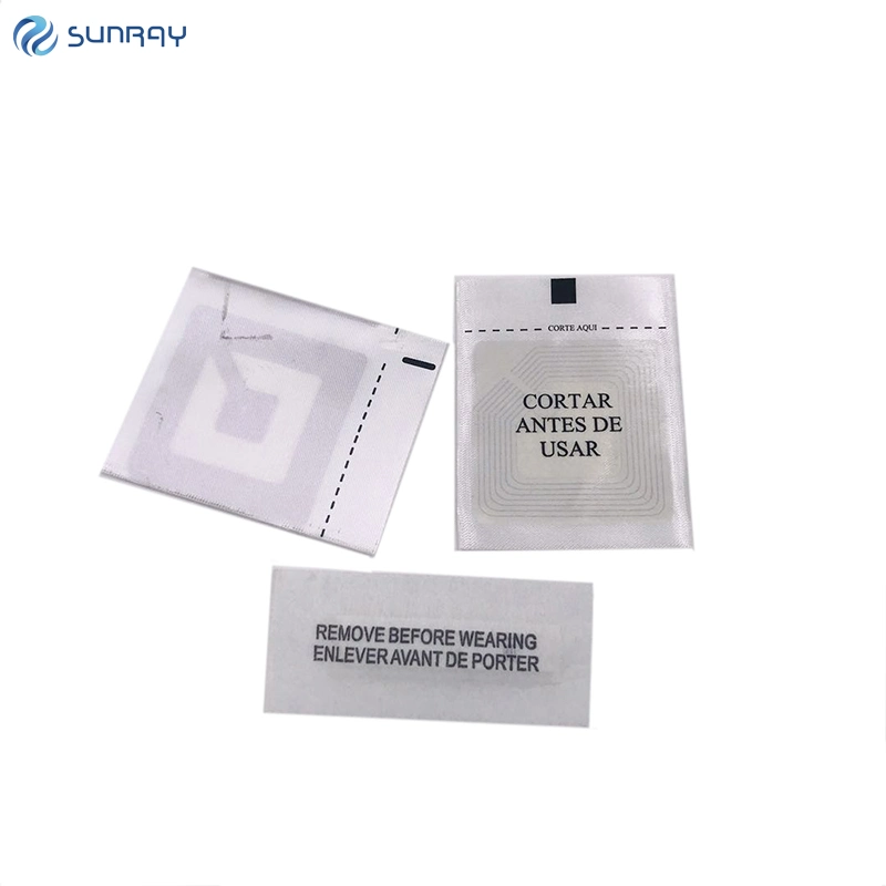 Anti-Theft RF 8.2MHz Clothing Labels Security Garment Label Stain Woven Fabric Soft Labels