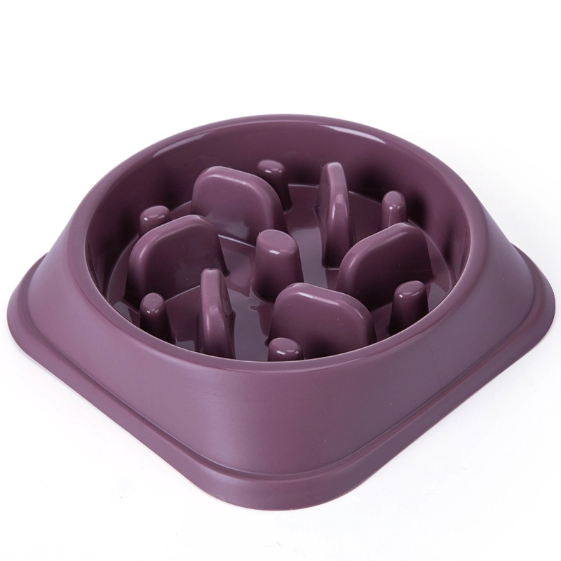 Tc3036 Portable Plastic Slow Feeder Do Pet Eating Feed Bowl Food Pan