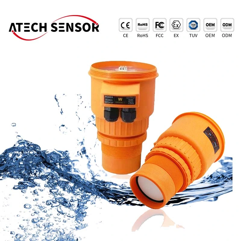 Atech 0-20 M 4-20mA Digital Water Meter Ultrasonic Liquid Level Sensor