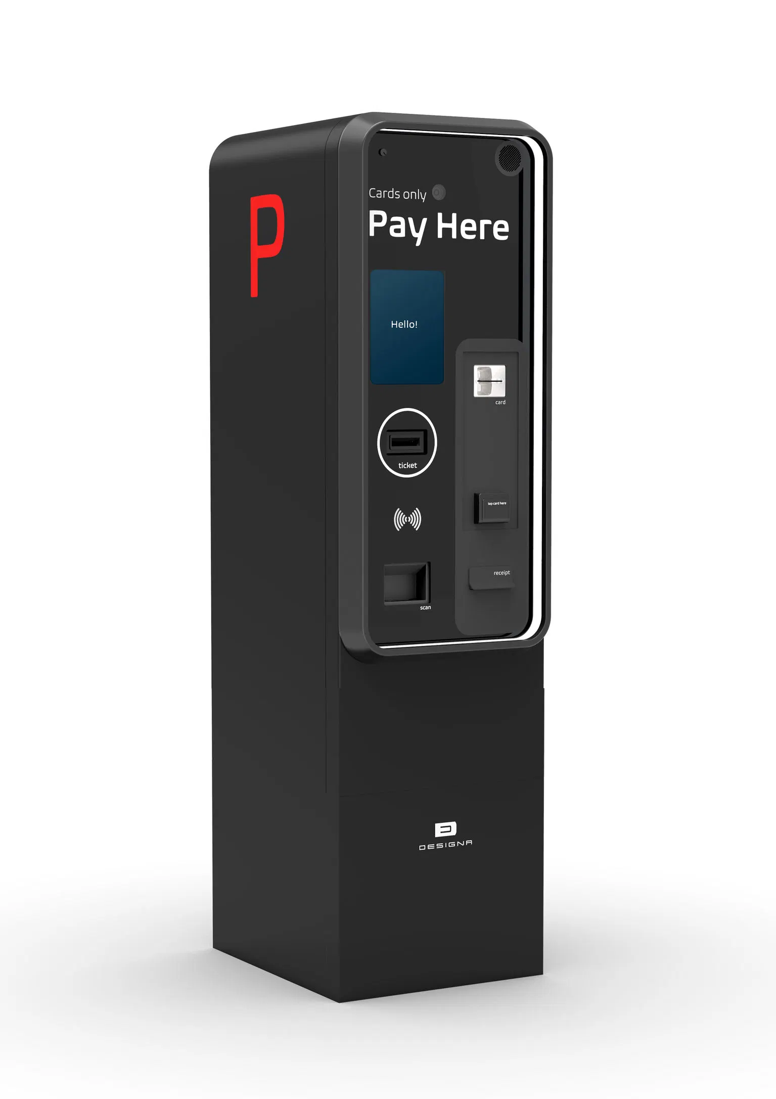 Self Service Parking Lot Pay Kiosk with Coin Acceptor Locking System