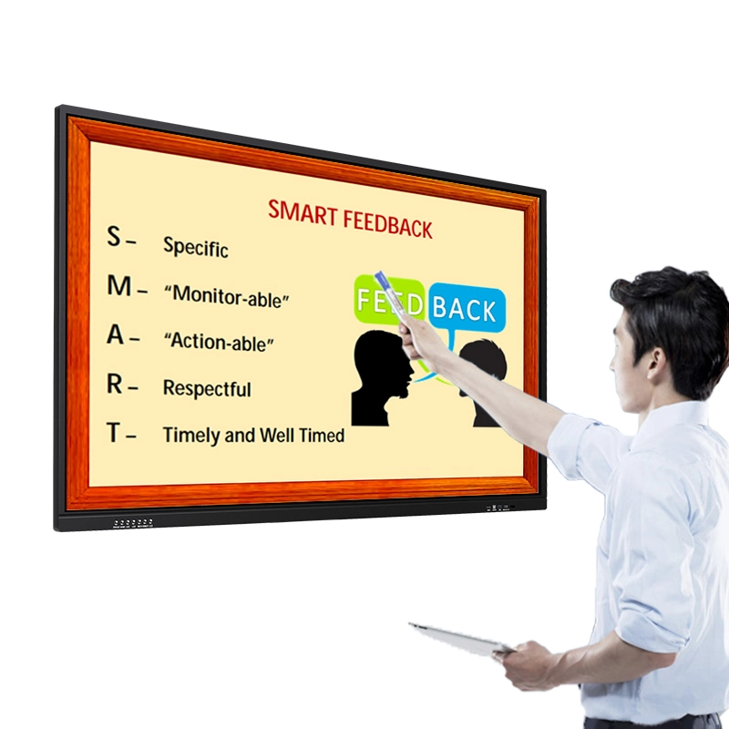 شاشة عرض LCD بالجملة بدقة 4K مقاس 98 بوصة تعمل باللمس مزودة بشاشة Smart Board لوح أبيض تفاعلي محمول