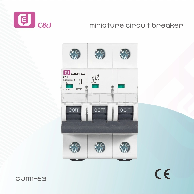 Cjm1 1-4p 63A Miniature Circuit Breaker for Distribution Box Switch Box