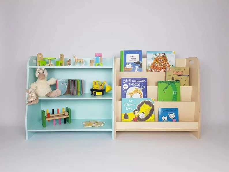 Customized Safety Wooden Natural Montessori Toy Storage Shelf Kids Cabinet for Children