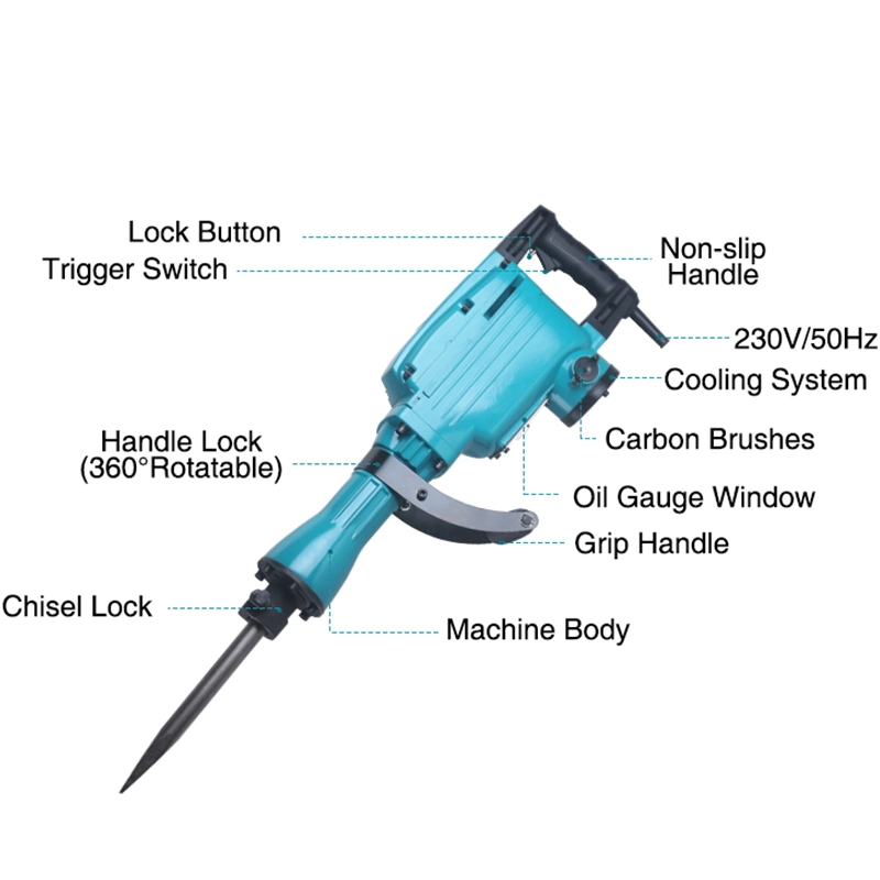 Bison Großhandel elektrische 65mm Abriss Hammer Breaker Grade Industrial