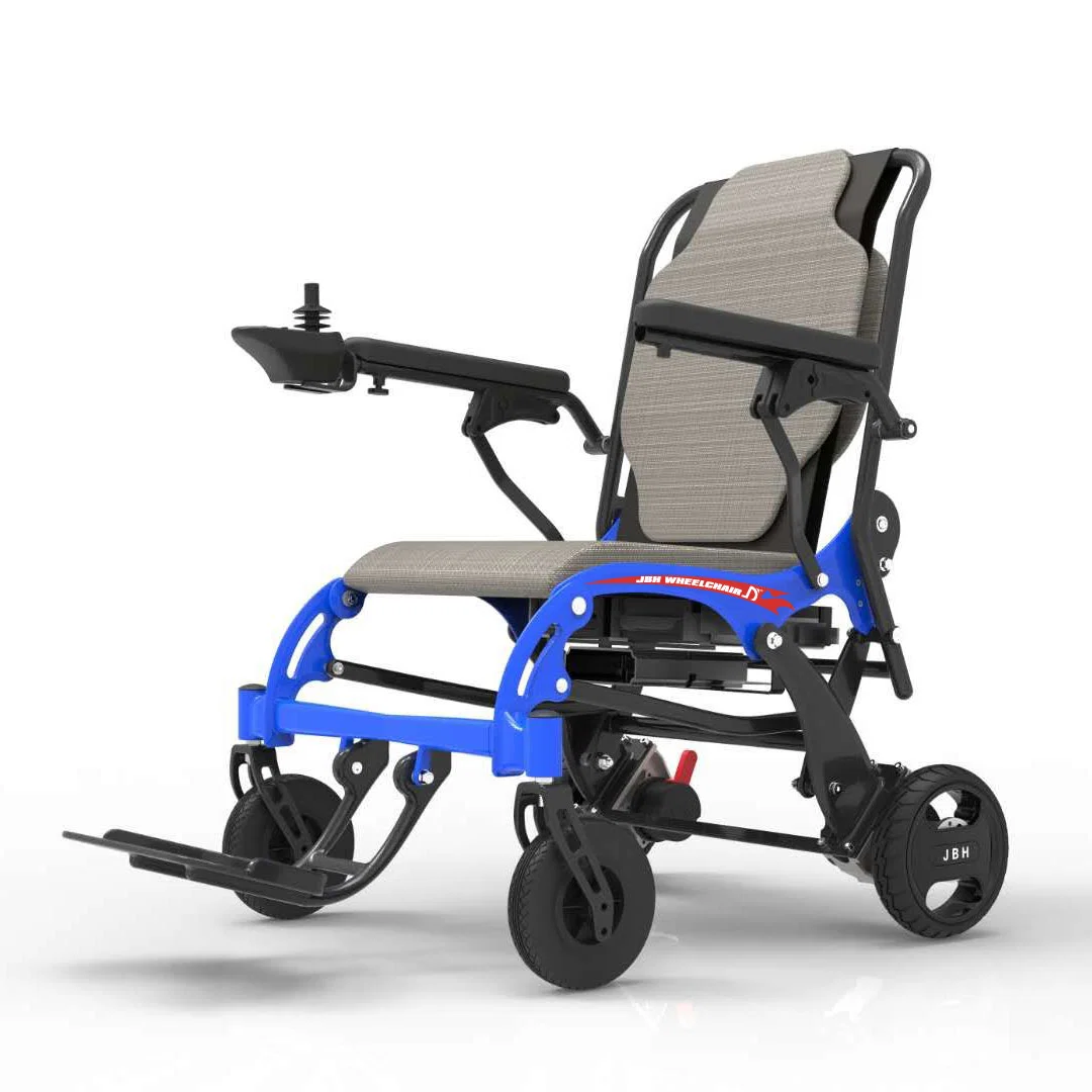 Lightweight Medicare 12&prime; &prime; Folding Foldable Power Electric Wheelchair with Quick Removable Motors