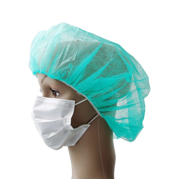 24 pouces Charlottes non tissés jetables sèche Non-Pleated Hairnets Net pour les laboratoires de Service Alimentaire travail médical de la cuisine de tatouage