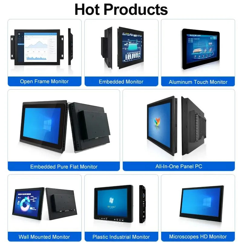 شاشة عرض LCD TFT تعمل باللمس بحجم 8 بوصات 4: 3 شاشات LCD تعمل باللمس مزودة بشاشة VGA لسطح المكتب