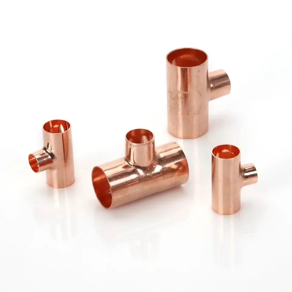 High quality/High cost performance  Made in China Welding Refrigerator Air Conditioner Pipe Tee 3-Way Copper Fitting Pipe