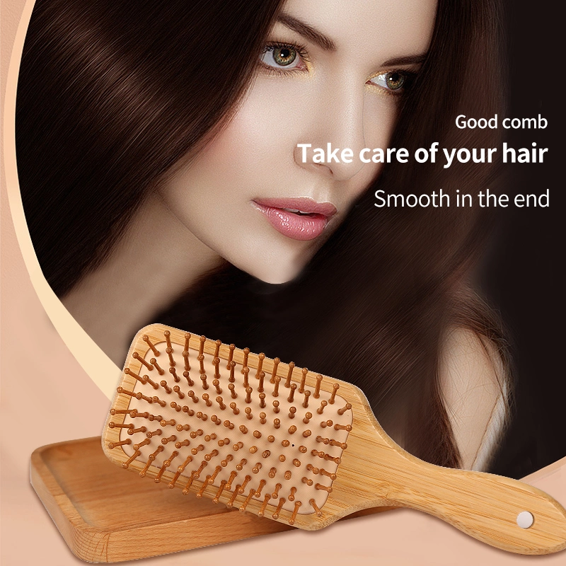 Bamboo Comb Nature Wooden Brush Anti-Static Detangle Hair Massage Comb