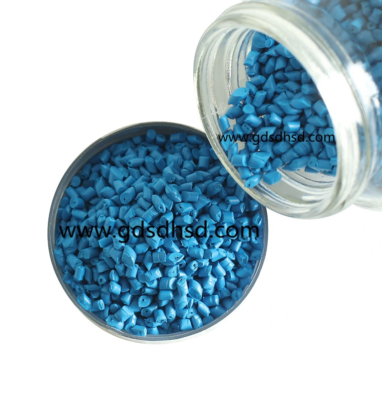 Filler Masterbatch HDPE Film Grade Granules Blue Color