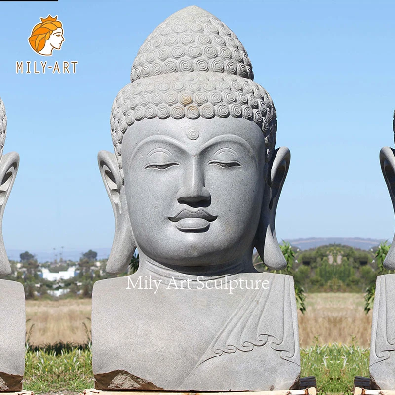 Натуральный камень в Саду Будды скульптура головки блока цилиндров