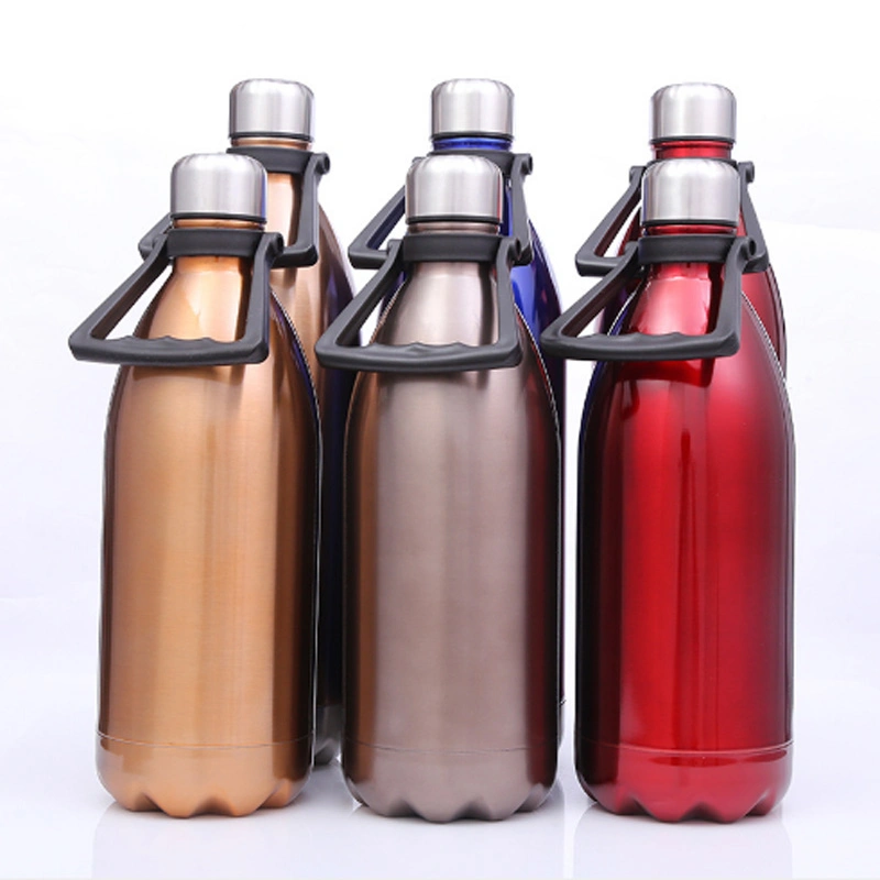 750ml 260ml Stainless Steel Cola Water Bottle Accessories Silicone Carrier with Carabiner Stainless Holder