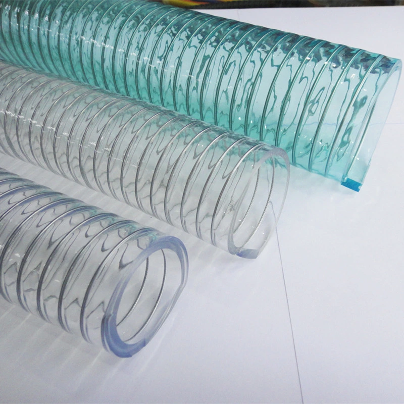 Industrial PVC Steel Wire Reinforced Vacuum Water Hose Tubing with Fittings Accessories