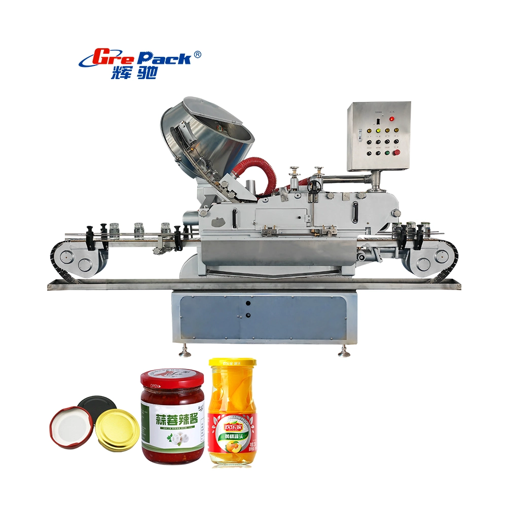 Automatic Steam Glass Bottle Jar Vacuum Capping Machine Twist off Capping Machine