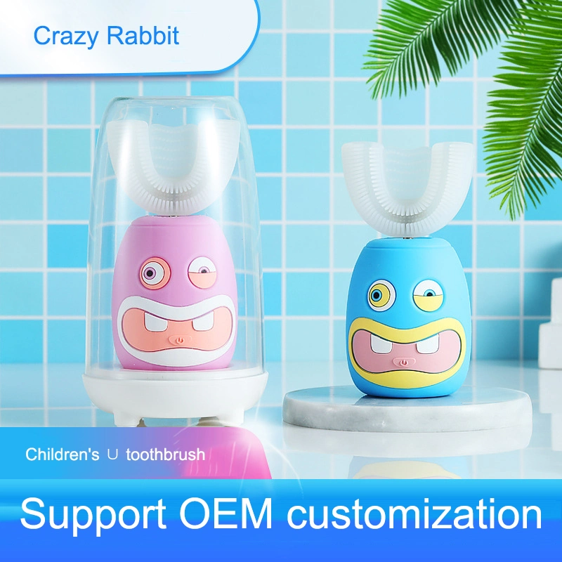 Children&prime; S U-Shaped Electric Toothbrush Automatic Intelligent Voice Soft-Hair Sonic Children&prime; S Electric Toothbrush Children&prime; S Oral Care