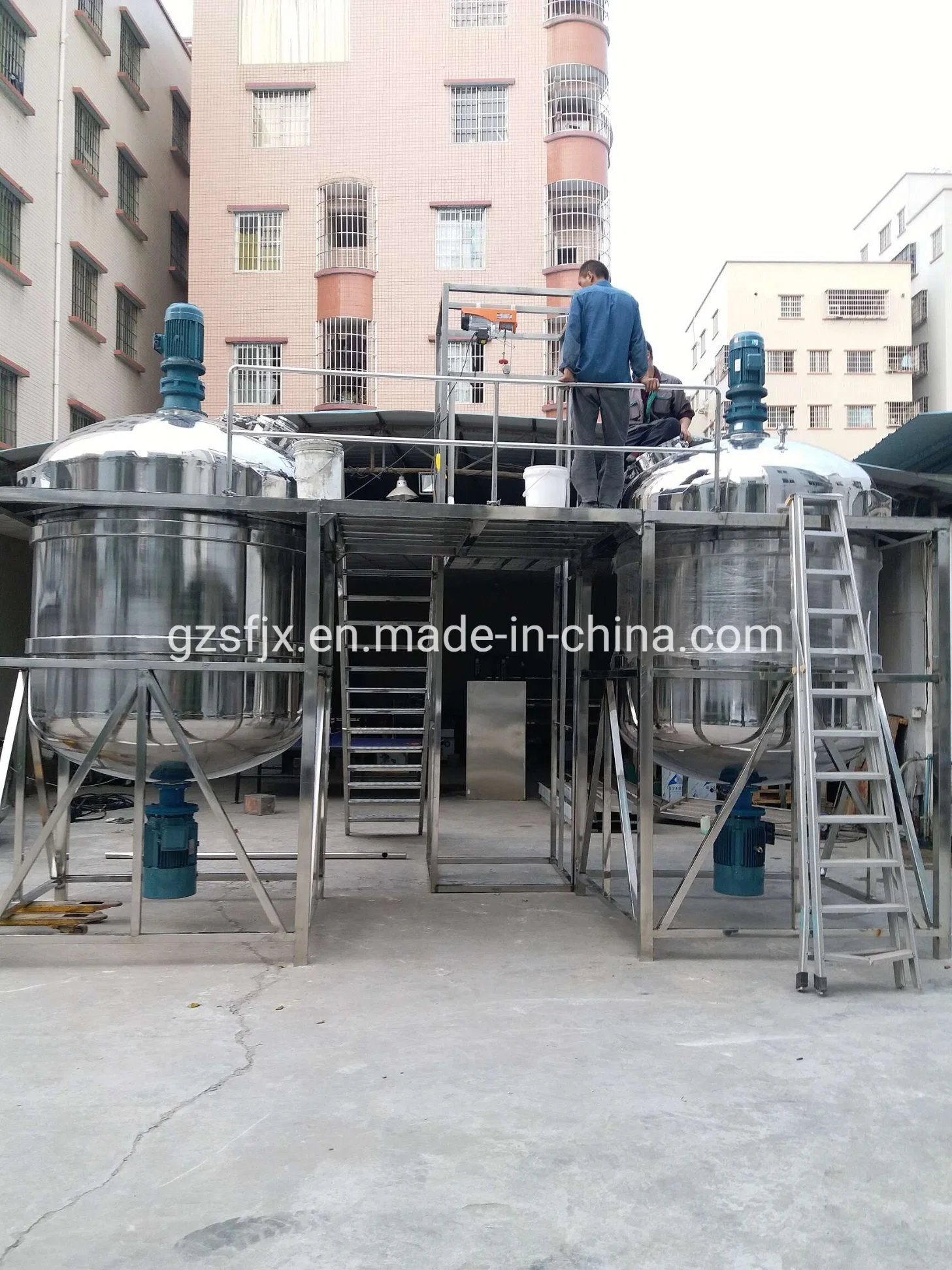 500L Industrial Chemical Hand Washing Shampoo Blending Tank, Liquid Soap Mixing Equipment