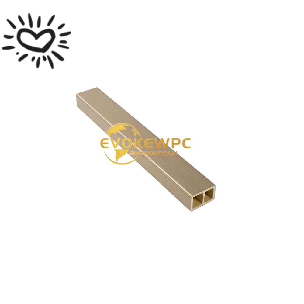 Evokewpc WPC PVC Madera plástico compuesto decoración tubo de madera cuadrada