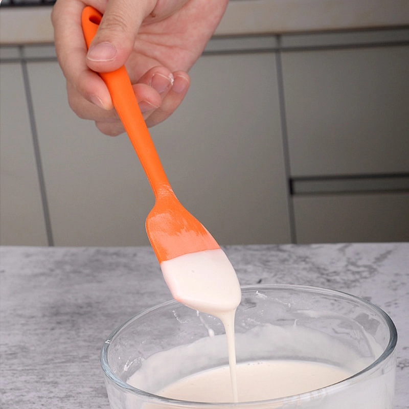 Espátula de silicona, una pieza Diseño rascador flexible, antiadherente pequeño Utensilios de cocina de goma para cocinar, hornear y mezclar