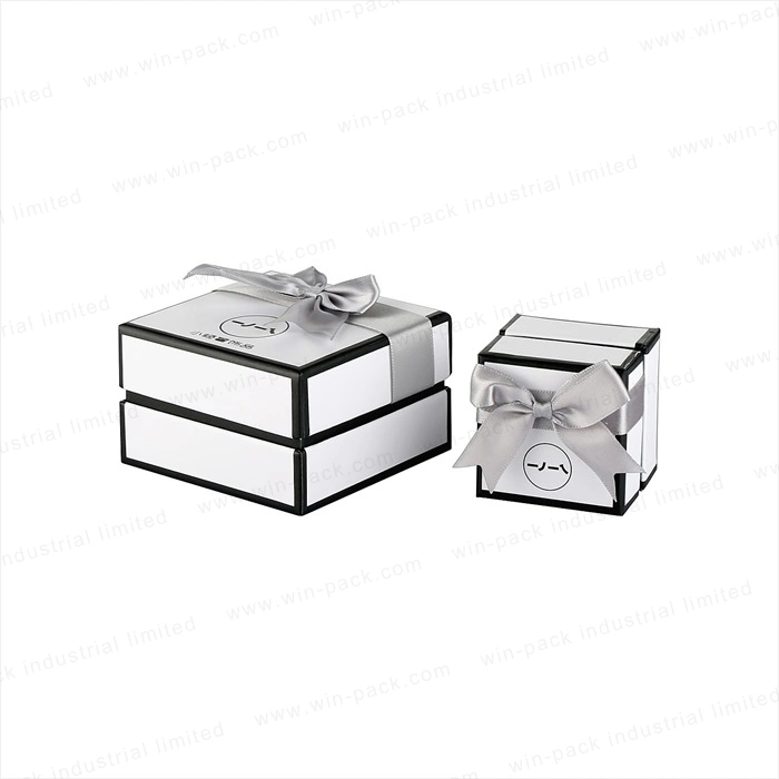 El logo impreso personalizado Navidad X-Mas productos de regalo papel cuadrado rígido de cartón gris la tabla de Embalaje Embalaje cajas de paquete de lujo