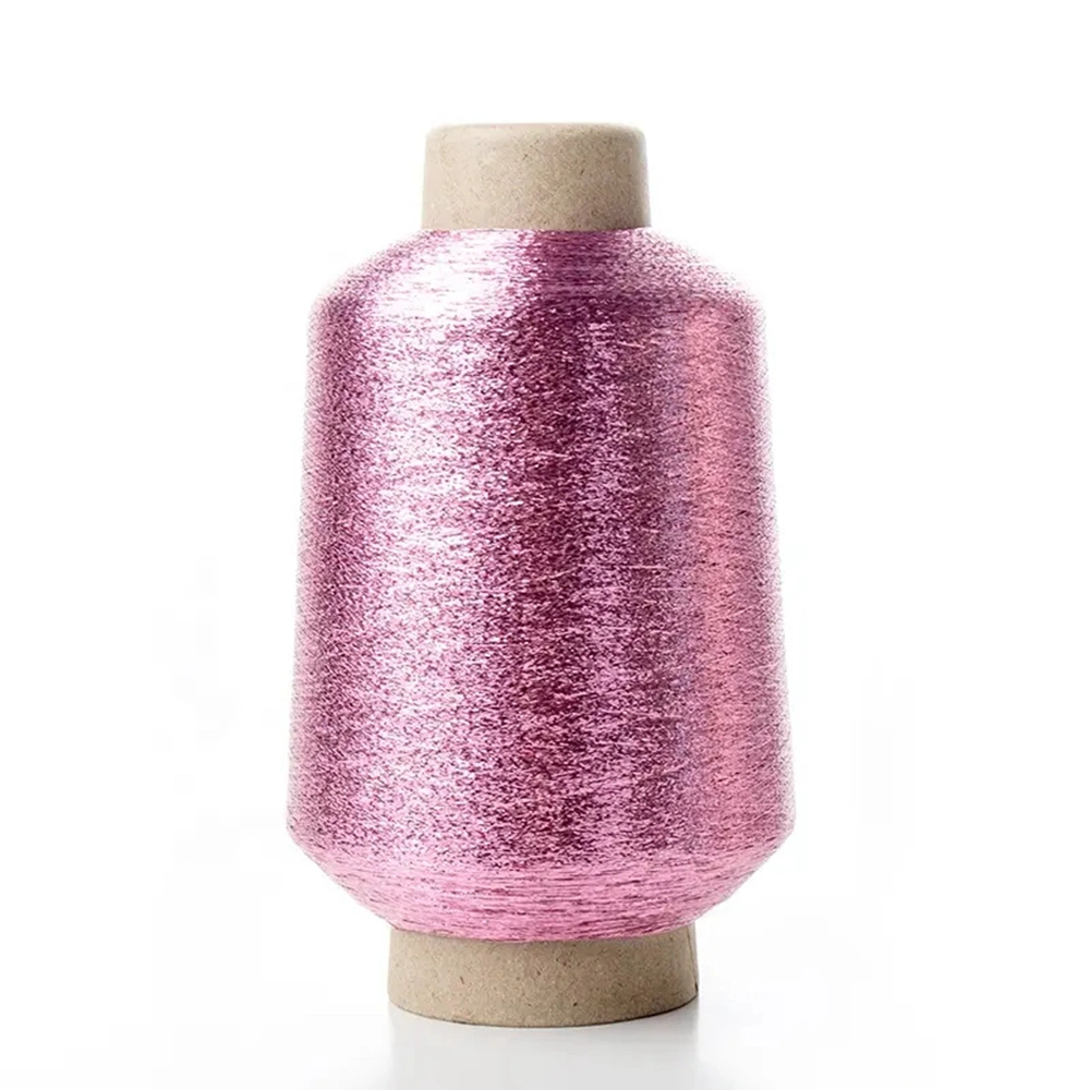 Multicolor Metallic Knitting Thread Polyester Lurex Metal Thread Mx Type Metallic Yarn