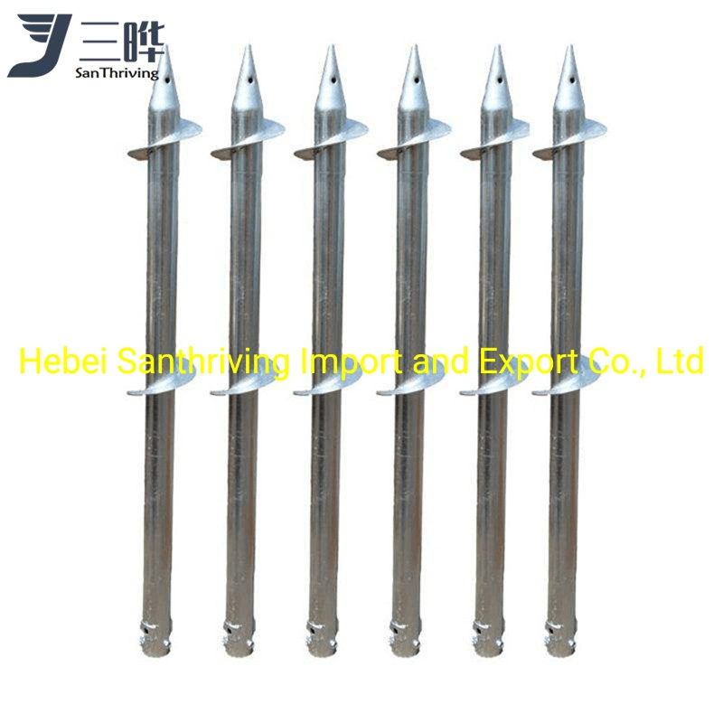 Ground Screw Solar Mounting System Adjustable Galvanized Ground Screws Pile Aluminum Formwork Accessories Screw