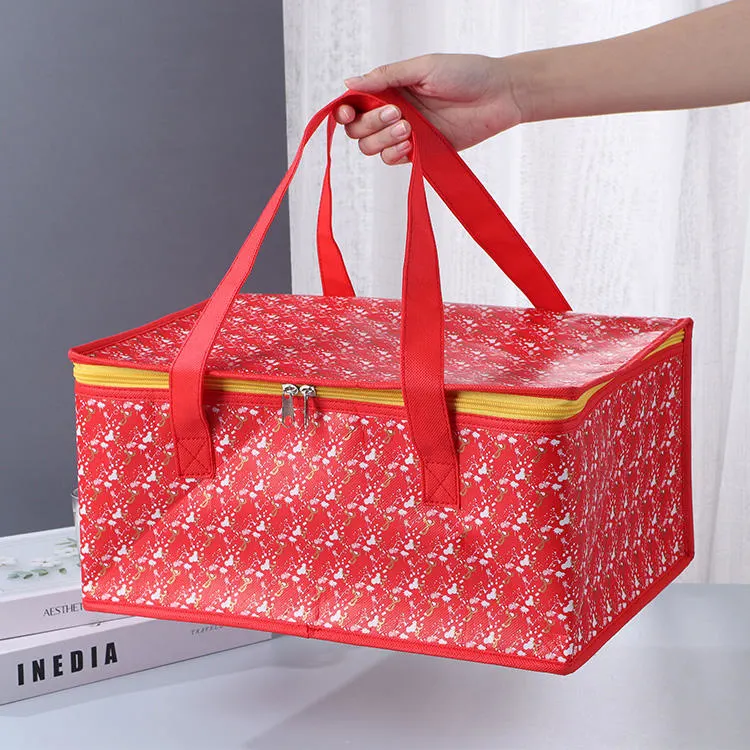 High Quality Custom Large Insulated Non Woven Tote Grocery Shopping Bag Cooler Bag