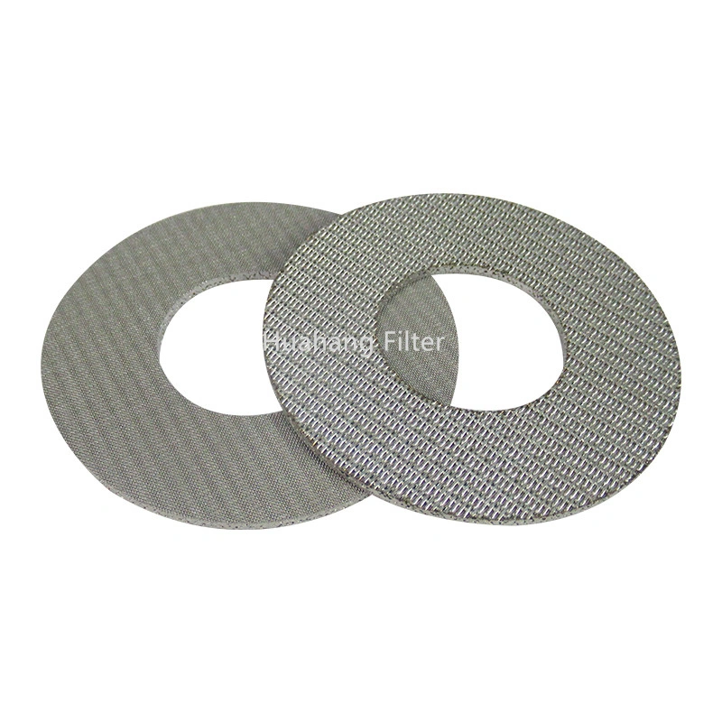 Huahang good quality stainless steel sintered disc high strength stainless steel mesh mental sintered  element High temperature resistance sintered disc