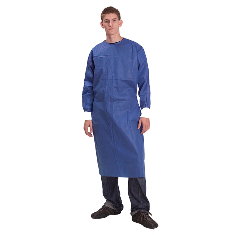 Disposable Non-Woven Short Sleeves Surgical Gown/Isolation Gown Protective Clothing